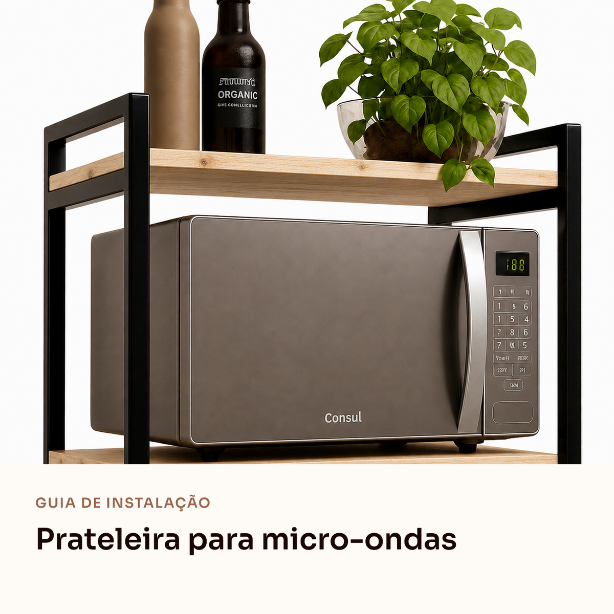Guia de instalacao da prateleira para micro-ondas Pratelar