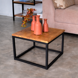 Mesa de Centro Industrial 40x40cm