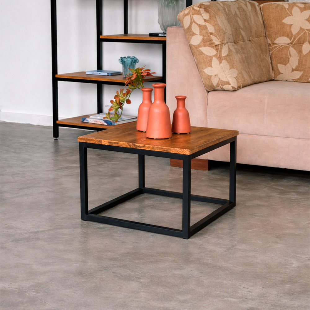 Mesa de Centro Industrial 40x40cm