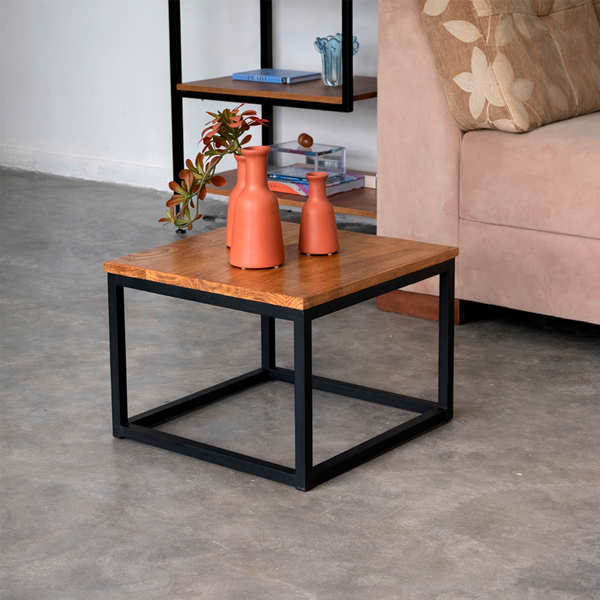 Mesa de Centro Industrial 40x40cm