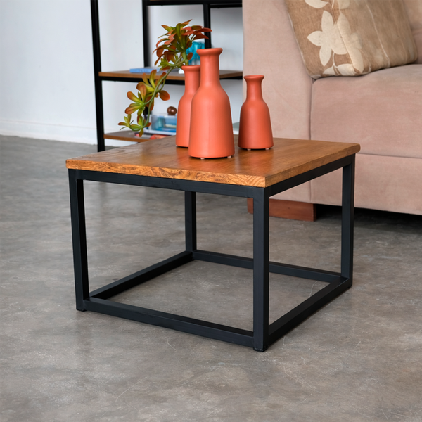 Mesa de Centro Industrial 40x40cm