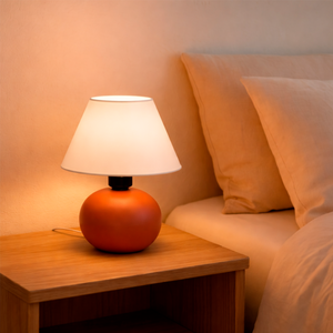 Abajur Bolinha de Cerâmica com Cúpula