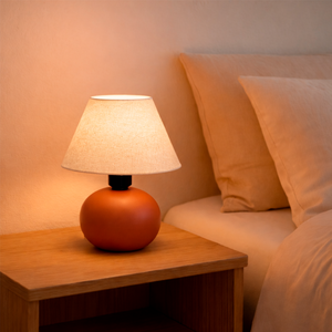 Abajur Bolinha de Cerâmica com Cúpula