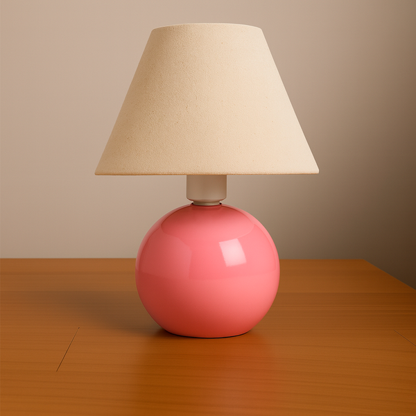 Abajur Bolinha de Cerâmica com Cúpula