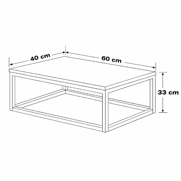 Mesa de Centro Industrial 60x40cm