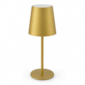 Abajur touch LED sem fio dourado