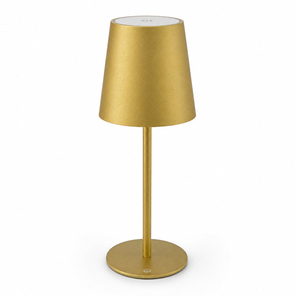 Abajur touch LED sem fio dourado