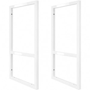 Par de suportes de ferro brancos para prateleira de teto 24x70 cm