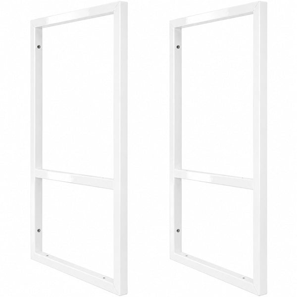 Par de suportes de ferro brancos para prateleira de teto 24x70 cm