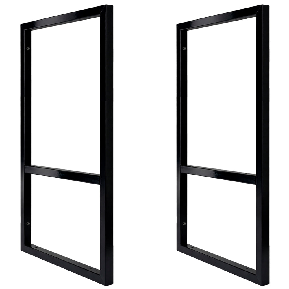 Par de suportes de ferro pretos para prateleira de teto 24x70 cm