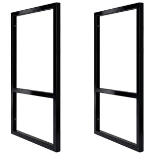 Par de suportes de ferro pretos para prateleira de teto 24x70 cm
