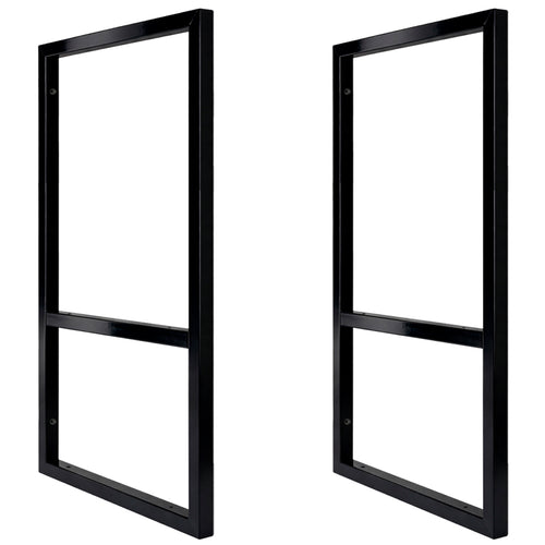 Par de suportes de ferro pretos para prateleira de teto 24x70 cm