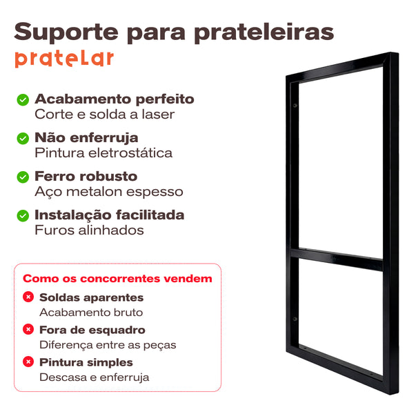 Suporte de teto Pratelar com corte e solda a laser