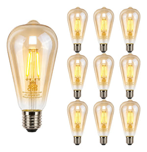 Kit 10 lâmpadas de filamento LED ST64