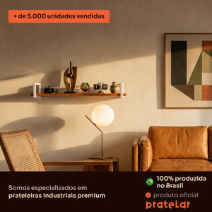 Prateleira industrial branca 100x20 cm Pratelar, mais de 5.000 unidades vendidas #100x20cm #branco