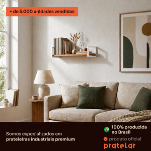 Prateleira industrial branca 60x20 cm Pratelar, mais de 5.000 unidades vendidas #60x20cm #branco