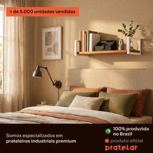 Prateleira industrial branca 80x20 cm Pratelar, mais de 5.000 unidades vendidas #80x20cm #branco