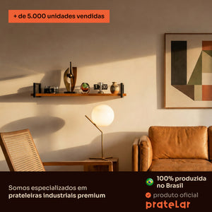 Prateleira industrial preta 100x20 cm Pratelar, mais de 5.000 unidades vendidas #100x20cm #preto