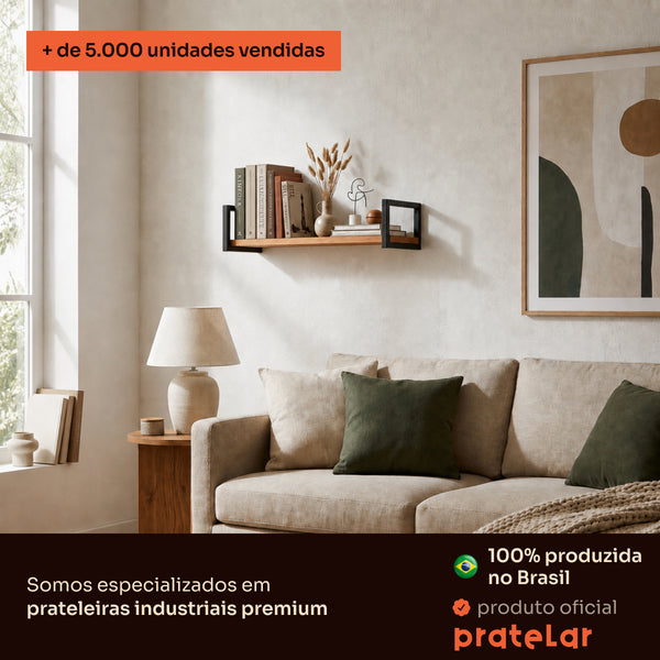 Prateleira industrial preta 60x20 cm Pratelar, mais de 5.000 unidades vendidas #60x20cm #preto