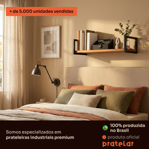 Prateleira industrial preta 80x20 cm Pratelar, mais de 5.000 unidades vendidas #80x20cm #preto