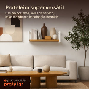 Prateleira industrial branca 60x30 cm super versátil #60x30cm #branco