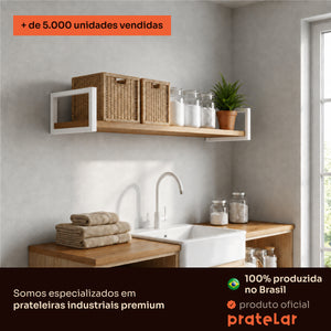 Prateleira industrial branca 80x30 cm Pratelar, mais de 5.000 unidades vendidas #80x30cm #branco