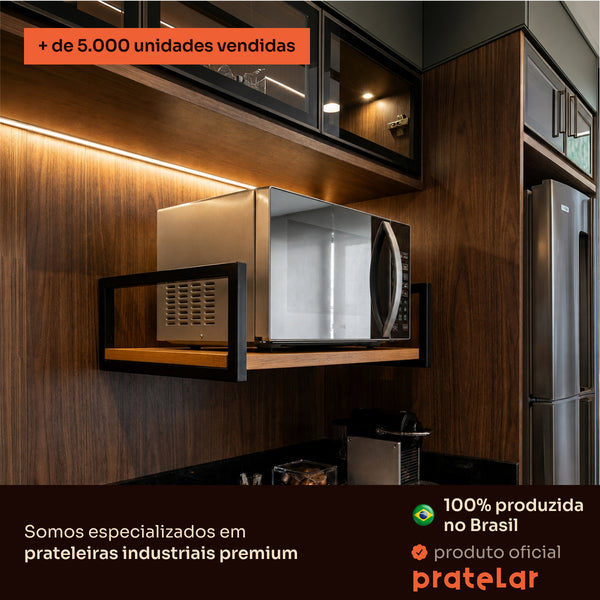 Prateleira industrial preta 60x30 cm Pratelar, mais de 5.000 unidades vendidas #60x30cm #preto