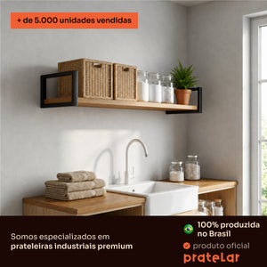 Prateleira industrial preta 80x30 cm Pratelar, mais de 5.000 unidades vendidas #80x30cm #preto