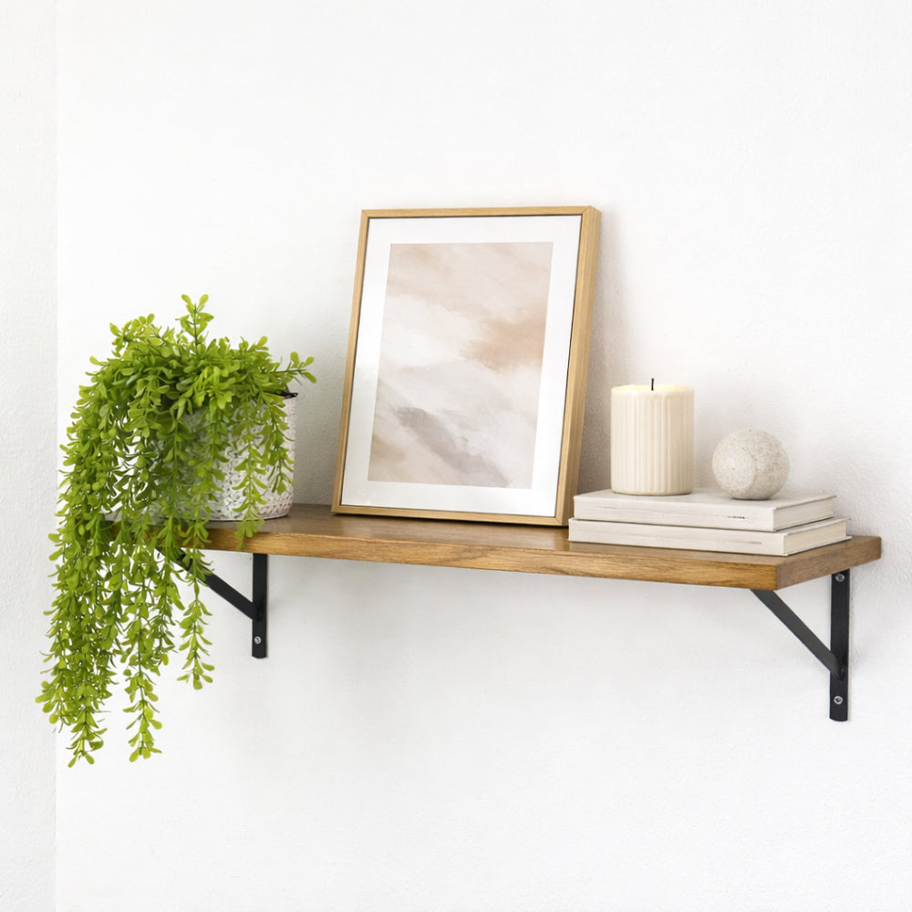 Prateleira de Madeira Maciça com Mão Francesa