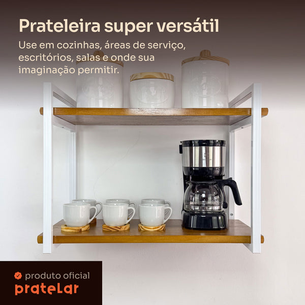 Prateleira para micro-ondas industrial branca super versátil #branco