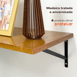 Prateleira de Madeira Maciça com Mão Francesa
